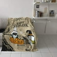 thumbnail image 4 of Yibo Watercolor Pumpkin Blanket Flannel Soft and Comfortable Anti-static Bed Sofa Blanket, 4 of 7