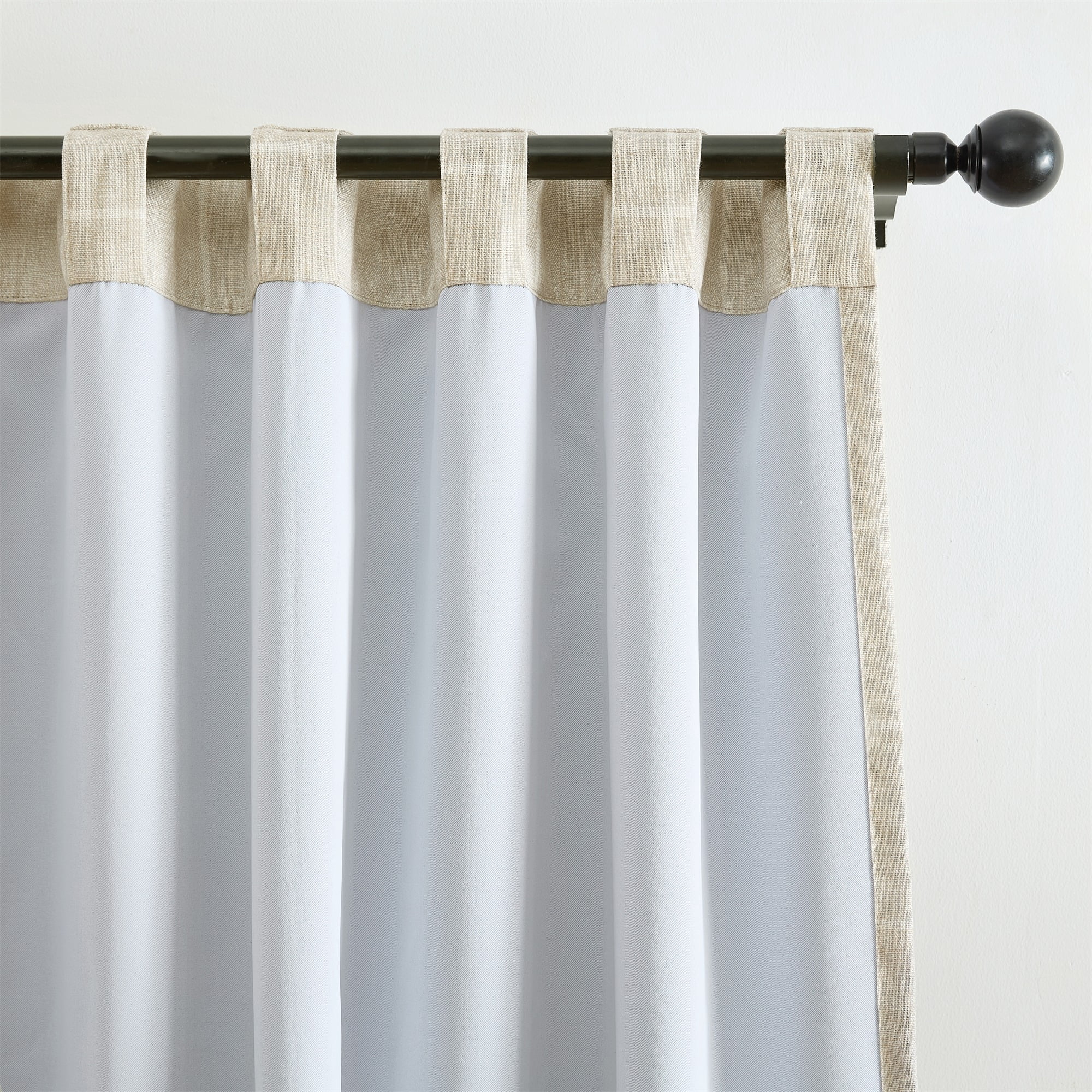 Elrene Home Fashions Sawyer Windowpane Plaid Blackout Window Curtain, Sand, 52" x 95"