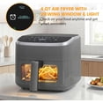 thumbnail image 2 of Fryer 4 Quart with Window, 1500W Digital with 8 Presets, 60-Min Timer, 400 ° F, Auto Shut Off & Nonstick Dishwasher Safe Basket, Shake Reminder for Small Kitchen, 2 of 7