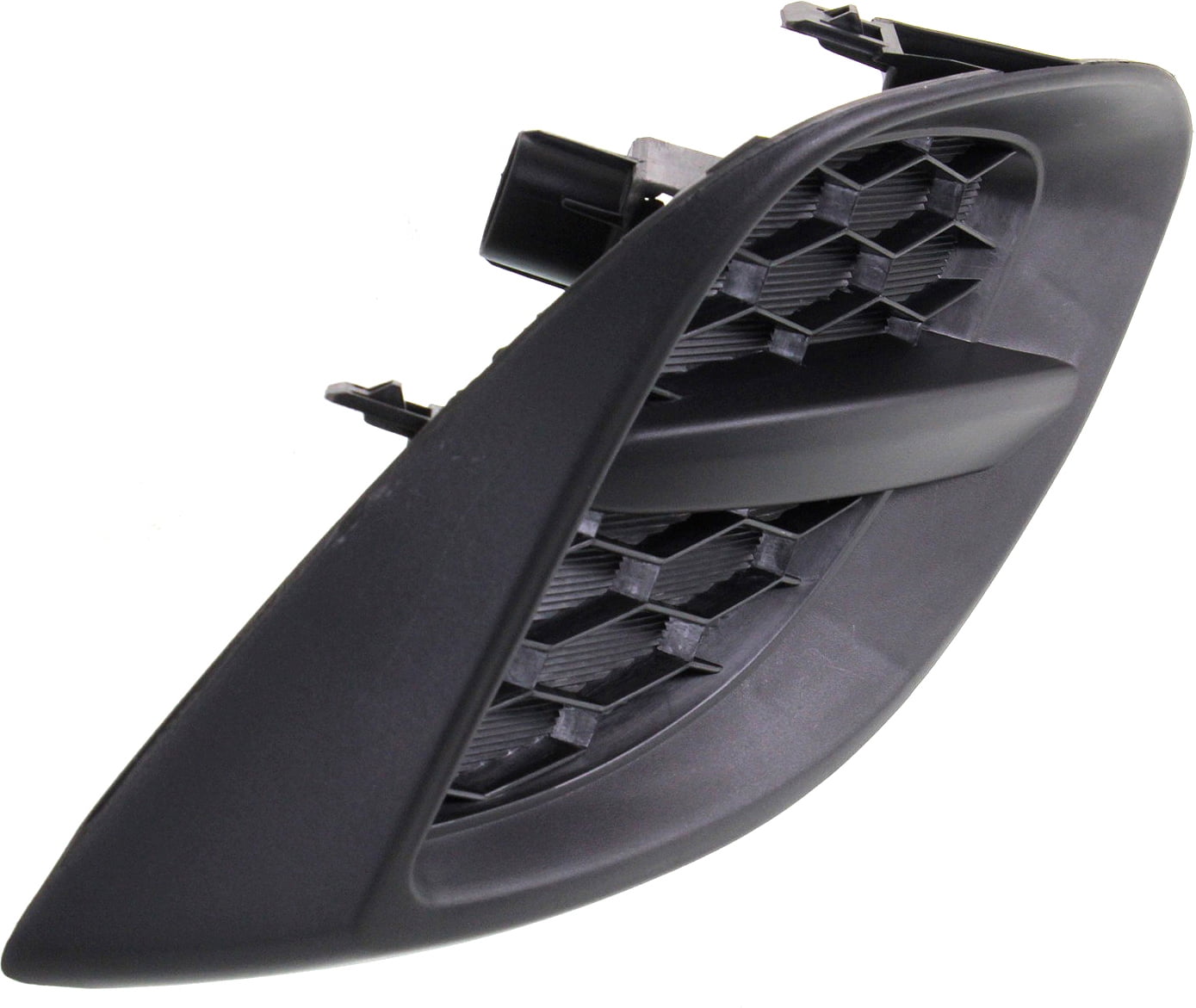 Fog Light Cover Compatible with 2011-2014 Mazda 2 Left Driver Textured Black