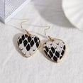 thumbnail image 4 of Abalone Shell Heart Drop Earrings Snakeskin Leather Hearts Women Dangle Jewelry, 4 of 8