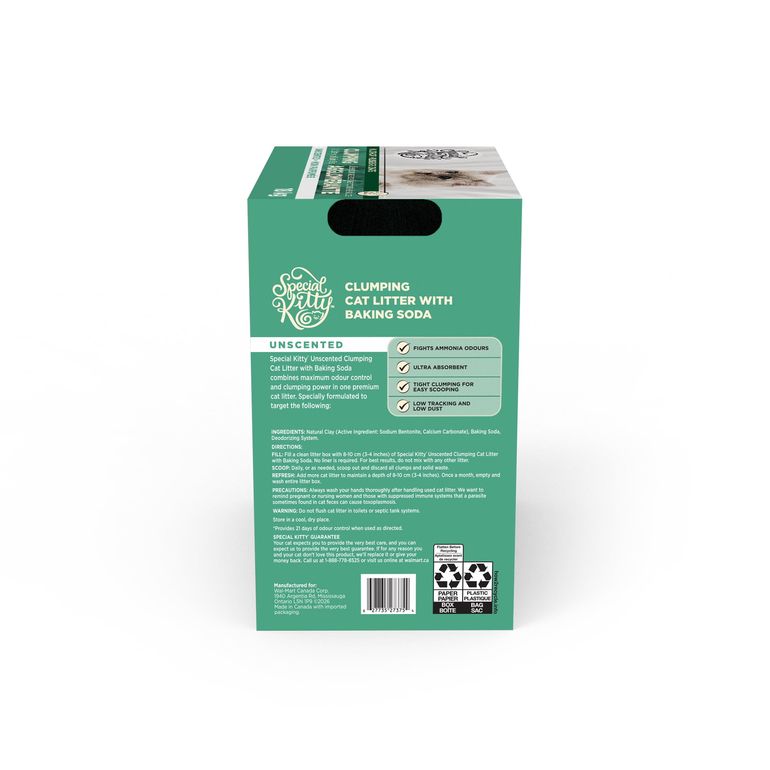 Special Kitty Clumping Cat Litter Unscented with Baking Soda 18 kg Box