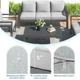 thumbnail image 6 of AECOJOY Patio Furniture Sets on sale, Aluminum Outdoor Furniture Set with Fire Pit Outdoor Sectional Sofa- Gray, 6 of 11