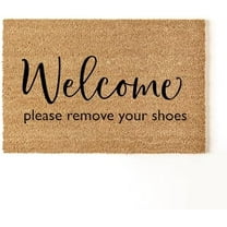 Please Remove Your Shoes Funny Welcome Doormat Personalized Door Mat Bath Rug Non-Slip Dust Inside/Outside Floor Carpet for Kitchen Front Hall Lawn 18x30 Inch
