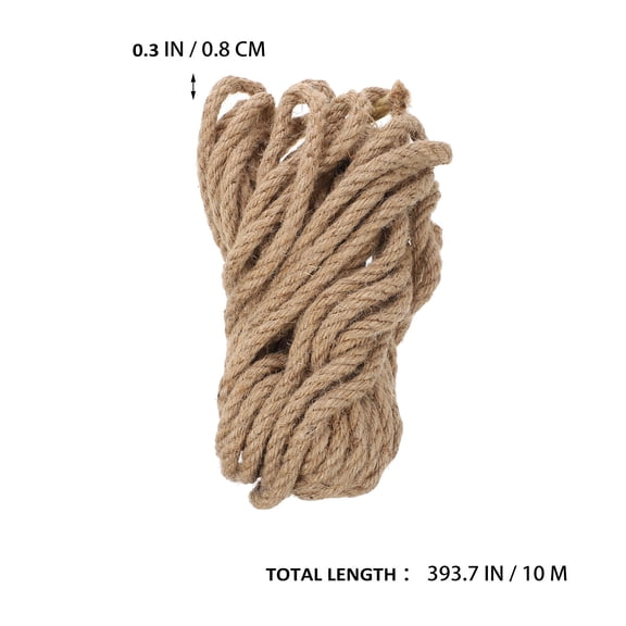 OATIPHO DIY Jute Rope Brown Cotton Linen Thick for Crafts and Vintage Decor