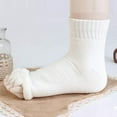 thumbnail image 3 of 3 Pairs Toe Separator Yoga Gym Sports Massage Foot Alignment Socks - Plemdea, 3 of 4