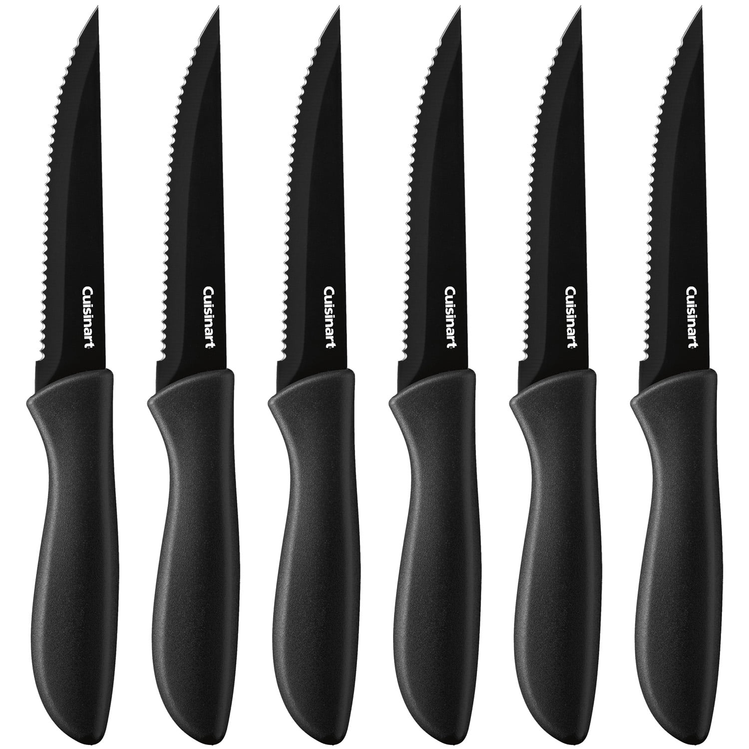 Cuisinart Set of 6 Stainless Steel Color BandKnives w/ Guard 