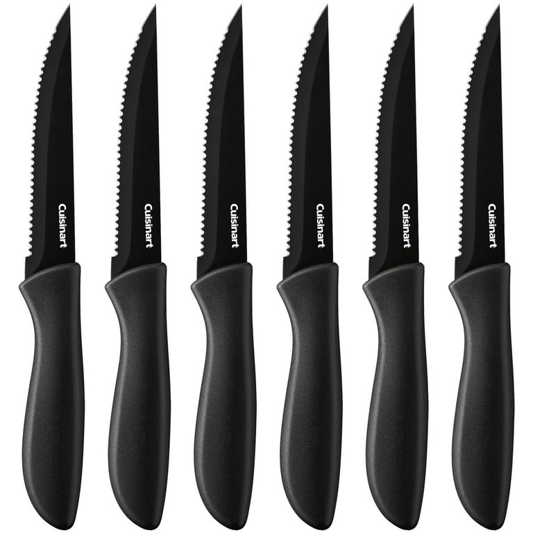 Ceramic Knives Set with Covers - 6 Pcs - Black