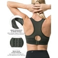 thumbnail image 2 of Yvette Women High Impact Sports Bras Plus Size Racerback Workout Bra for Large Bust Running Fitness,Olive Green,3X-Large Plus, 2 of 8