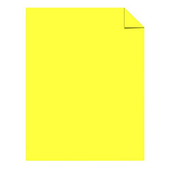 Astrobright Paper, 24Lb, 8-1/2"x11", 500/RM, Lift Off Lemon.