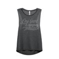 thumbnail image 1 of If My Heart Was A Compass You'd Be North Women's Fashion Sleeveless Muscle Tank Top Tee Charcoal Gre, 1 of 4