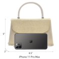 thumbnail image 4 of Bolso de noche Dasein para mujer, formal, fiesta, boda, dorado, 4 of 5