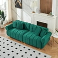 thumbnail image 2 of YINGYING  89" Cloud Sofa Couch, Modern 3 Seater Couch with Spring-Wrapped Cushions & Metal Feet & 4 Throw Pillows for Living Room Bedroom, 2 of 8
