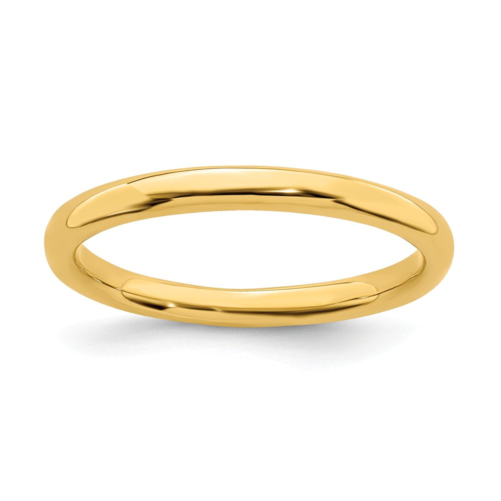 Best Quality Free Gift Box Sterling Silver Gold-plated Domed Ring by Stackable Expressions