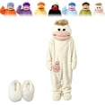 thumbnail image 2 of HaCpiu Big Mouth Monster Onesie Fun with Shoes, Mini Froggie Pajamas Funny Goofy Onesies Character Jumpsuit, Cozy Hooded Fleece Sleepwear Loungewear Theme Party Holiday Halloween Outfit, 2 of 8