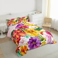 thumbnail image 3 of Castle Fairy Adults Tropical Flowers Full Size Comforter Sets,Chic Floral Bedding Sets, 3 of 8