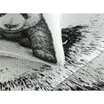 thumbnail image 4 of Ambesonne Animal Quilted Coverlet 3 Pcs, Panda Bear Sketch, King Size, White Black, 4 of 5