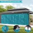 thumbnail image 3 of Pakunoda 16' X 6.5' Gazebo Universal Replacement Privacy 4-Panel Curtains, Waterproof Outdoor Curtains Lake Blue Sidewall with Zipper for Patio Garden Backyard 12' X 20' Gazebo, Curtain Only, 3 of 8