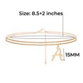thumbnail image 2 of Ankle Bracelets for Women Initial, 14K Gold Plated Anklets Double Chain Initial Letter Symbol Pendant Anklet Birthday Christmas for Women, 2 of 8