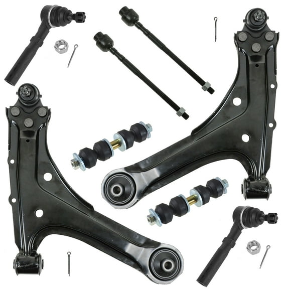 TRQ Front Control Arm Tie Rod End Sway Bar Link Steering Suspension Kit Set of 8 PSA59423 Fits select: 1995-2005 CHEVROLET CAVALIER, 1995-2005 PONTIAC SUNFIRE