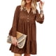 thumbnail image 2 of Vestido estampado de manga larga, vestido estampado con cuello en V para mujer Vestido estampado con cuello en V Funcionalidad de alta precisión, 2 of 6