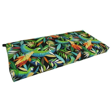 40-inch by 19-inch Outdoor Spun Polyester Loveseat Cushion - Tucuman Ebony
