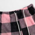 thumbnail image 5 of DHFJKG Women Winter Fuzzy Pajama Plaid Shorts Elastic Drawstring Pyjama Casual Loose Fit Shorts Sleep Versatile Trousers, 5 of 5