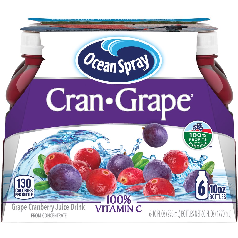 Ocean Spray Cran Grape Juice Drink 10 fl oz, 6 Ct