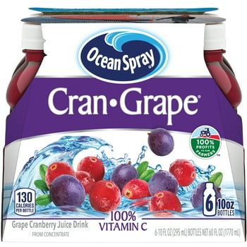 Ocean Spray Cran- Grape Juice Drink 10 fl oz, 6 Ct