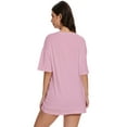 thumbnail image 2 of Women's Oversized T Shirt Crewneck Solid Short Sleeve Baggy Tees, 2 of 4