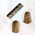 thumbnail image 3 of Unique Bargains 1pcs Women Detangling Portable Wide Tooth Comb for Curly Thick Wavy Straight Hair Brown and Yellow, 3 of 6