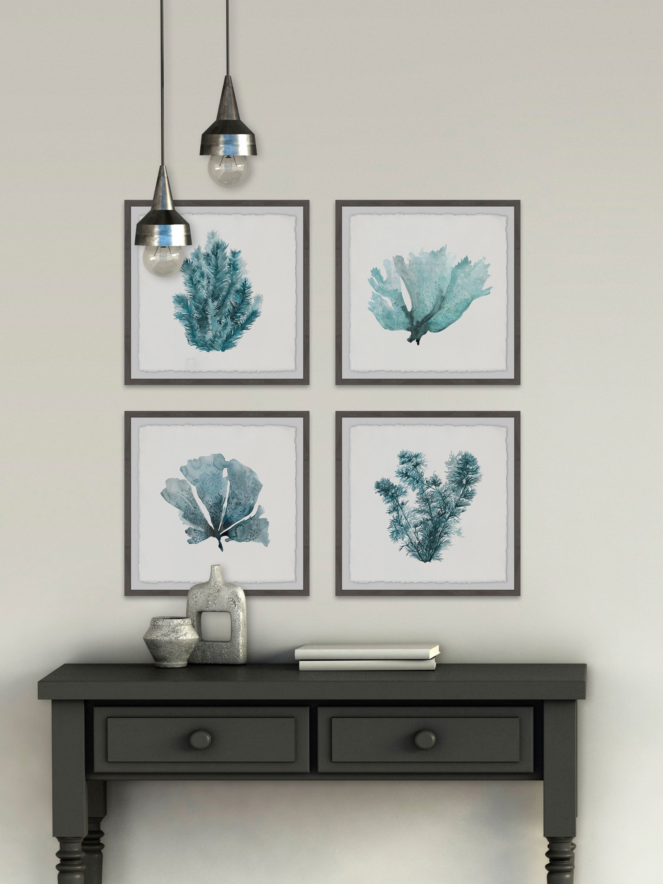 Marmont Hill Greens II Quadriptych, 36" x 36"