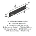 thumbnail image 5 of Amerock Ladera 7-9/16 inch (192mm) Center-to-Center Rectangle Oil-Rubbed Bronze Cabinet Pull Backplate, 5 of 6