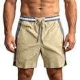 thumbnail image 2 of Guluxicc Men's Cotton Shorts with Pockets Elastic Waist Drawstring Summer Everyday Casual Shorts for Outdoor Vacation, 2 of 5
