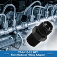 thumbnail image 3 of Adaptador de manguera reductor de flare para hombre Unique Bargains TF-AN10-1/2 NPT conector de línea de combustible de aluminio negro Unique Bargains Pata de sofá de acero inoxidable, 3 of 6