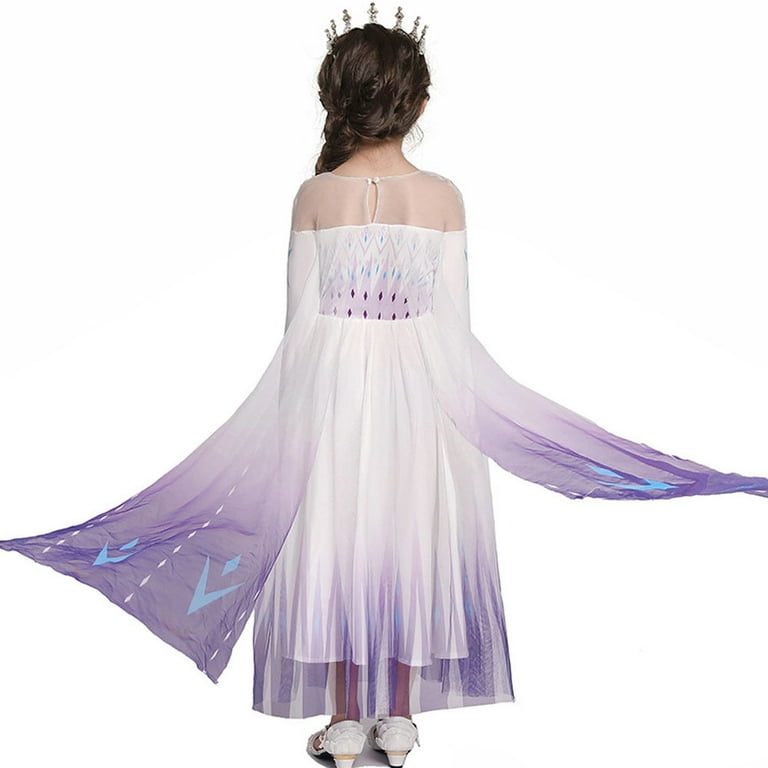 elsa purple dress costume Kids Child Size Disney Frozen 2 Elsa Purple Dress Cosplay Costume Gcosplay
