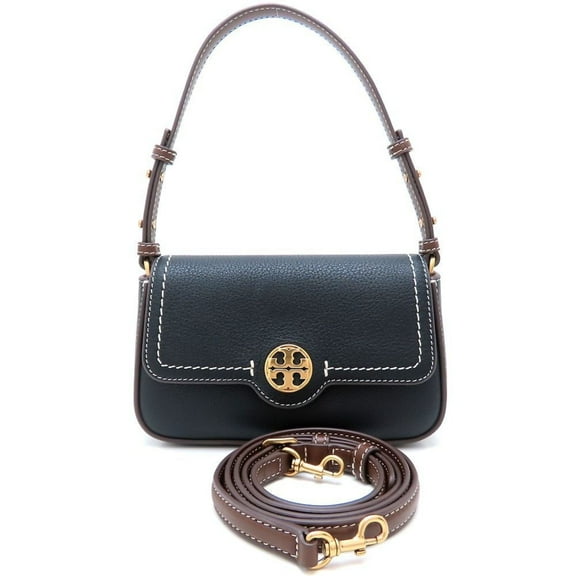 Pre-Owned Tory Burch Felix Mini Flap Shoulder Bag in Black Leather, Women's, 352861