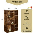thumbnail image 3 of VECELO 3-Tier Bookcase with Storage Shelves, 21.3" Modern Bookshelf for Organizer Display Stand Home Office, Vertical or Horizontal, Brown, 3 of 12
