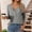 Grey, variant on Womens T Shirts Spring Summer Casual Basic Tees Fashion Loose Long Sleeve V-Neck Striped Top