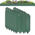 thumbnail image 1 of Green Plastic Garden Picket Fence, Flowerbed Border Panel High 22-25Cm X 1M High and Low Garden Fence, Plastic Garden Picket Fence, Black Edging, Easy Install, Weather-Resistant, 1 of 8