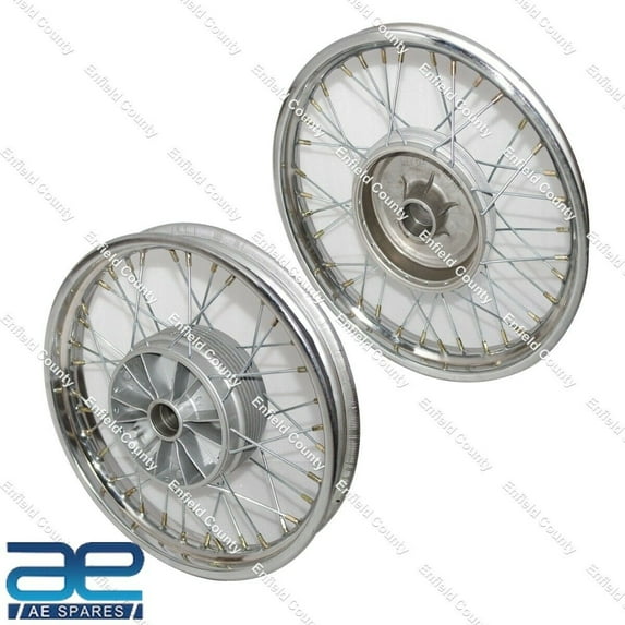 Pair Complete 16" Wm2 Jawa 250 350 Cw 36 Holes Wheel Rim With Spoke