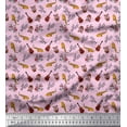 thumbnail image 1 of Soimoi Crepe Silk Fabric Drumkits,Guitar & Trumpits Musical Instrument Print Sewing Fabric Yard 42 Inch Wide, 1 of 1