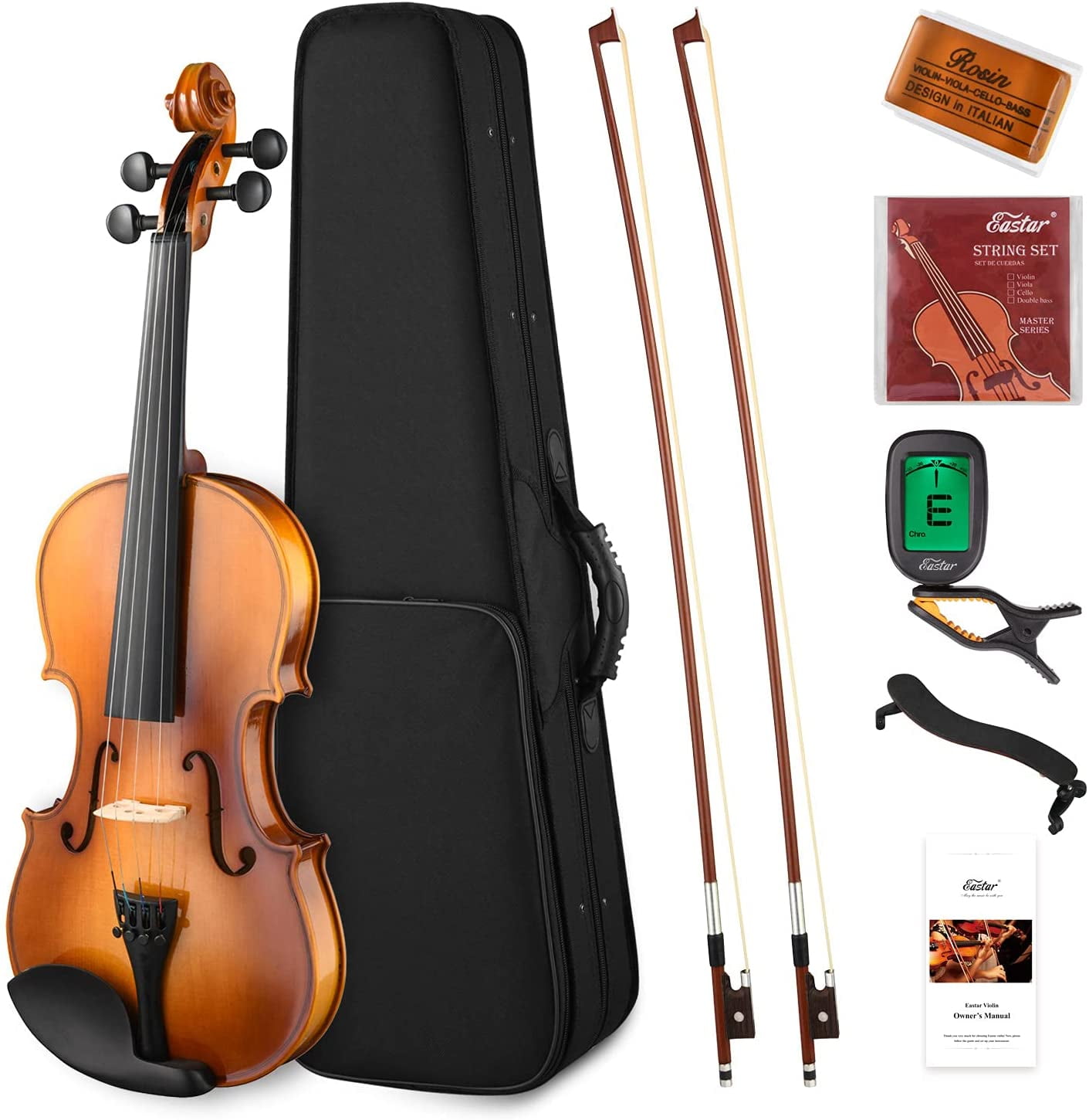 Pro Fit 4/4 violin/viola/cello bows New Brown Wooden 12-Bow Case 
