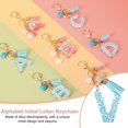 thumbnail image 4 of Uxcell Alphabet Initial Letter Keychain, Resin Cute Keychains with Tassel Letter Pendant Charm V, 4 of 7