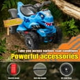 thumbnail image 5 of SUSIELADY 12V Kids Dinosaur Ride on ATV, Quad 4 Wheeler Dinosaur Design, Electric Ride on Toy, Music Early Education Function, Power Display, Safe Driving, Outdoor Toy for Boys Girls Aged 2-6, Blue, 5 of 8