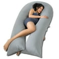 thumbnail image 1 of Almohada de embarazo QUEEN ROSE extra larga en forma de U gris, 1 of 6