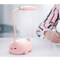 thumbnail image 3 of maskred Lampe de Bureau LED avec Port USB et Luminosité Réglable Petite Lampe de Bureau pour Enfants Lampe de Bureau Mignonne Lampe de Bureau LED Lampe de Table Chat Rose, 3 of 6