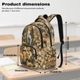 thumbnail image 7 of FKELYI Leaf Leopard Print 17 Inch School Backpacks Spacious Kids Backpack Lightweight School Bookbag for Boys Girls Casual Daypack Schoolbag Rucksack, 7 of 7