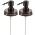 thumbnail image 1 of FELTECHELECTR Tapa de dispensador de jabón espumoso de acero inoxidable de 2 piezas, tapa de bomba de frasco de vidrio reemplazable, reemplazo de tapa, 1 of 7