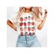 thumbnail image 1 of [Soft 100% Cotton] - Cute Strawberry Tshirt Summer Strawberry Shirt, Cottagecore Berries Tshirt, Strawberry aesthetic, Botanical Garden Womenswear Soft, 1 of 6